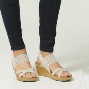 COPY - Skechers Women’s Cream Cork Wedge Sandals Sz 8